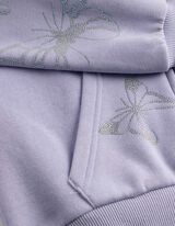 Sweatjacke - Ziersteine - lila