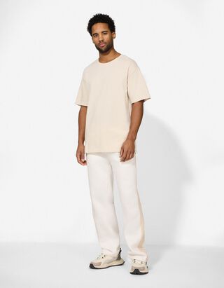 Joggingbroek - Contraststrepen - wit