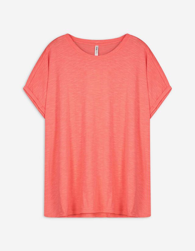 Shirt - Seitenschlitz - dunkelrot