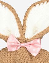 Berretto in maglia - Fiocco applicato - marrone chiaro