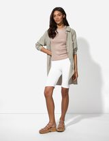 Radlerhose - Elastischer Bund - wei&szlig;