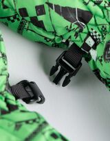 Lyžařské rukavice  - Minecraft - zelena