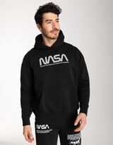 Pulover s kapuco - NASA - crna