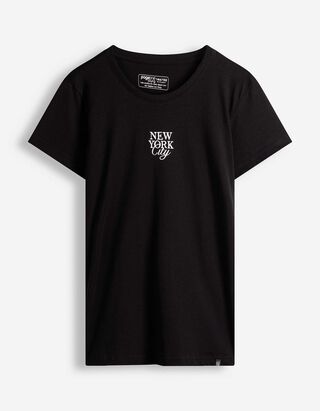 T-Shirt - Schriftzug - Schwarz