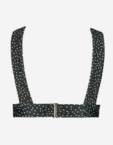 Top bikini - Motivo a pois - nero