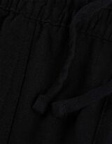 Hlače - Lanena me&scaron;anica - crna