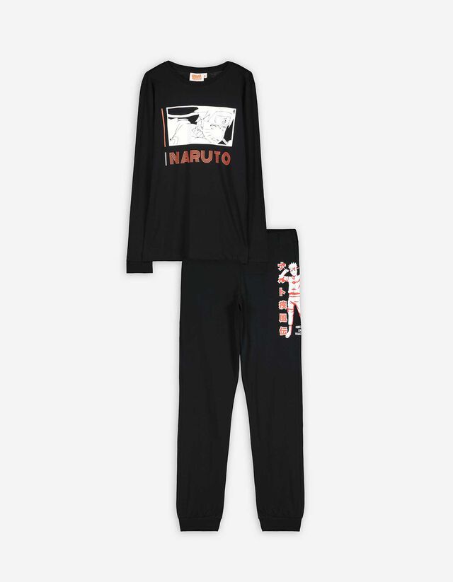Set pigiama composto da maglietta a maniche lunghe e pantaloni  - Naruto - nero