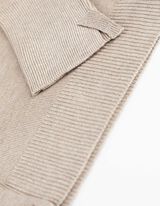 Pletený sveter - LENZING™ ECOVERO™ - bezova