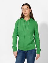 Veste molletonn&eacute;e - Capuche &agrave; cordon - Vert fonc&eacute;