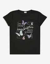 Majica kratkih rukava - Print - crna