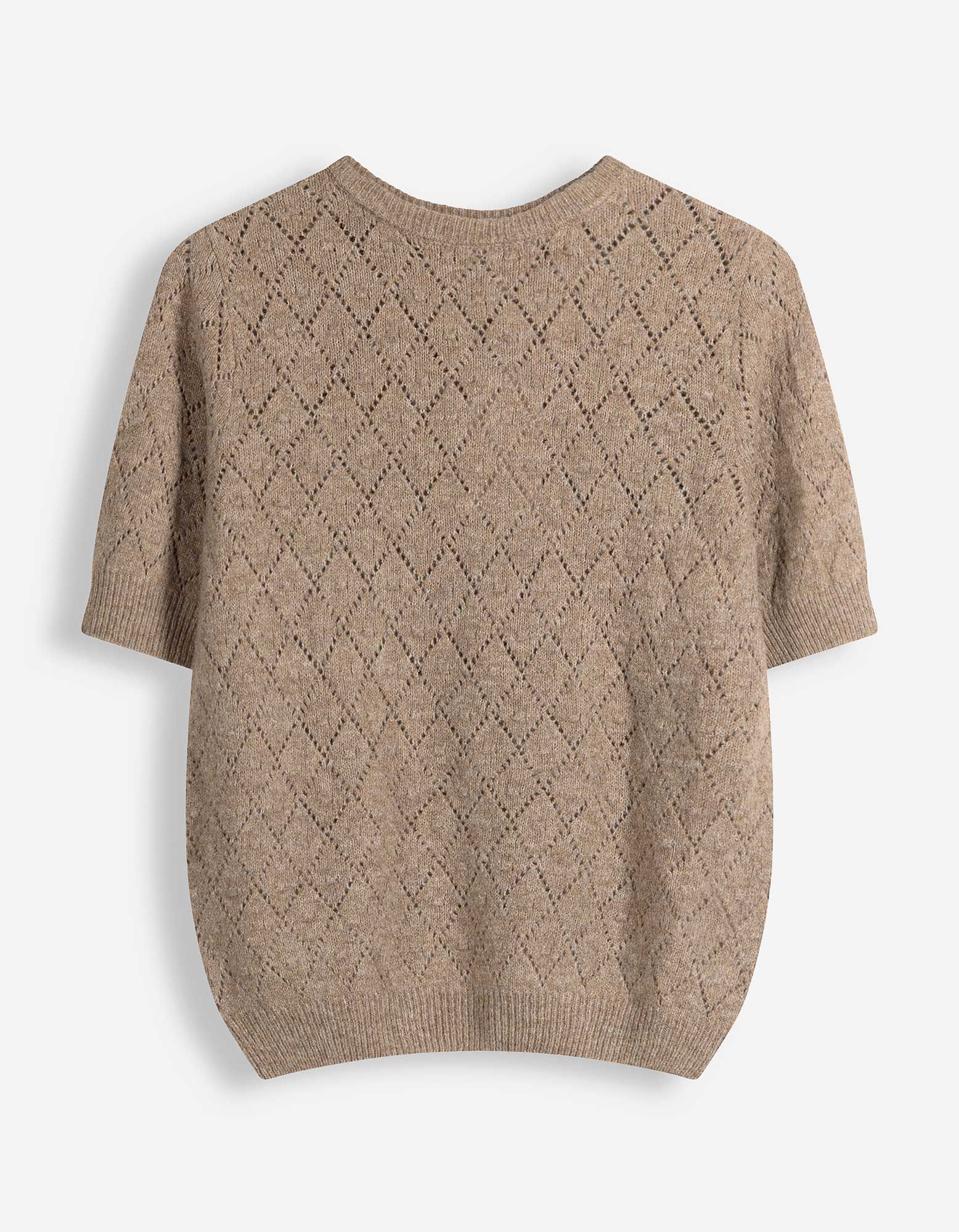 Pullover - Kurze &Auml;rmel - Beige