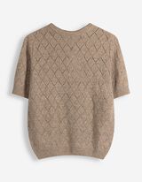 Pullover - Kurze &Auml;rmel - Beige