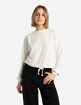 sweter - troczek na dole - bialy