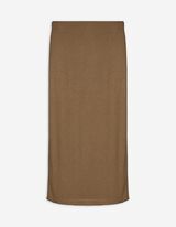 Jupe maxi longueur - Viscose mélangée - Brun