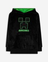 Pulover s kapuco - Minecraft - crna
