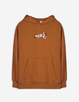 Hoodie - Afdrukken achteraan - bruin