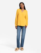 Bluza - LENZING&trade; ECOVERO&trade; - tamnozuta