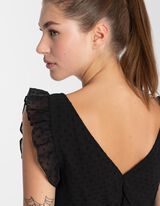 Bluză - M&acirc;neci cu volane