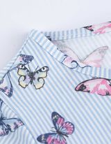 Rochie - Imprimeu allover - Alb