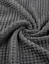 Jurk - Trompetmouwen - donkergrijs