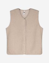 Teddyweste - Teddyfell - beige