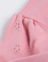Sweatshirt - Broderie - pink
