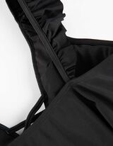 Jednodielne plavky - Vatované košíčky - cierna