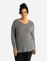 Strickpullover - Viskose-Mix