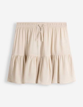Skort - einfarbig - Beige