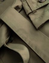 trencz - miękki materiał - ciemny zielony