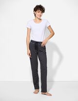 Pantaloni de pijama - Bluză &icirc;n dungi - Albastru inchis