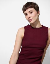 Top - Collo a mosca - rosso scuro