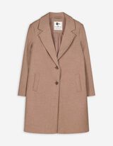 Mantel - Wol look - bruin