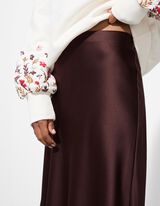 Gonna - Raso - marrone scuro