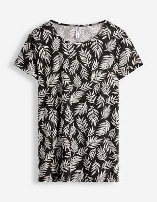 T-Shirt - Allover-Muster - schwarz