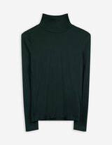 Langarmshirt - Rollkragen - gr&uuml;n