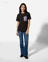 T-Shirt - H&auml;kelspitze - schwarz