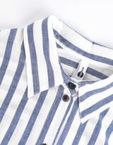 Bluză - Buzunar pentru piept - Albastru inchis