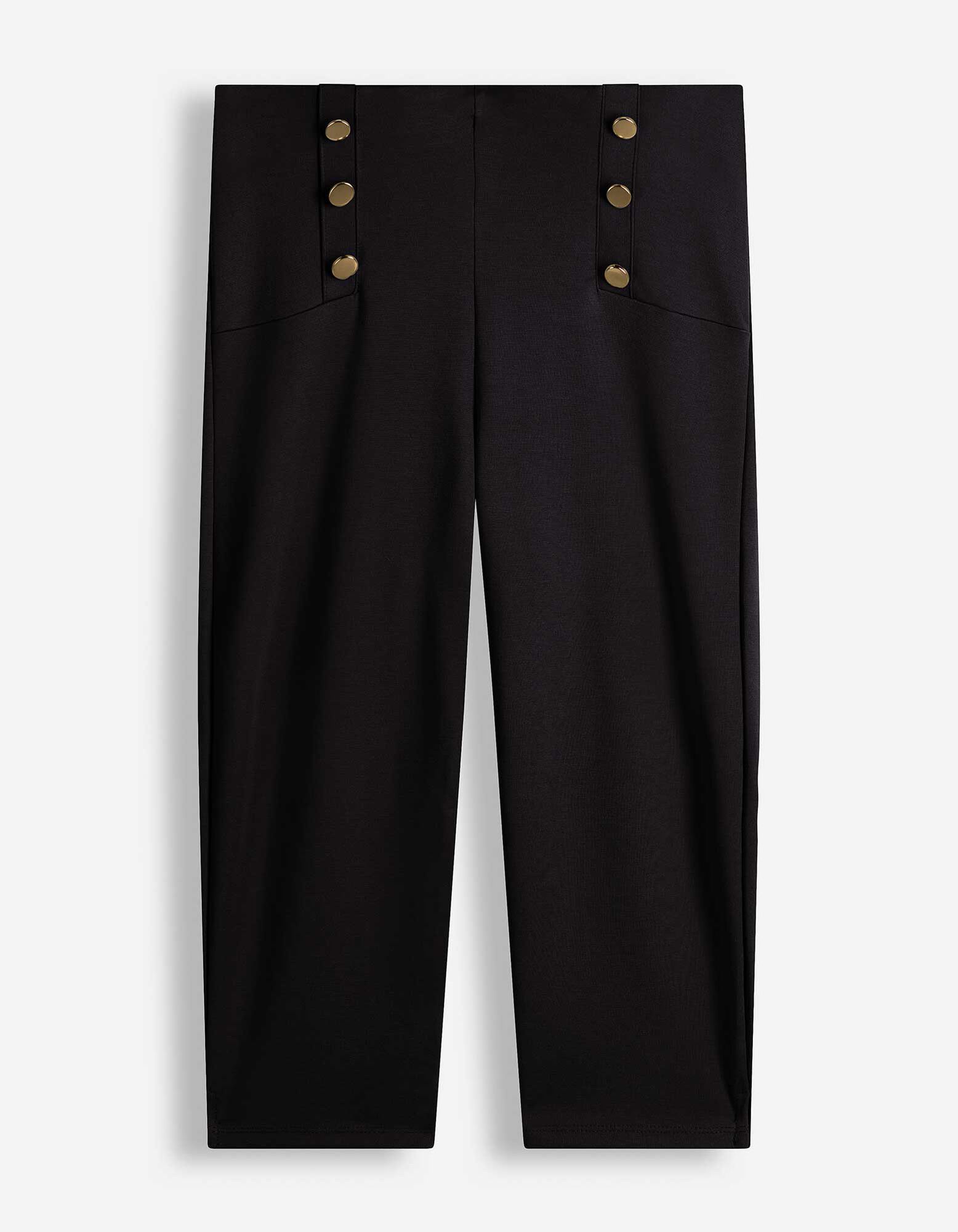 Leggings - Zierkn&ouml;pfe - Schwarz