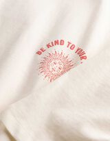 T-shirt - Dos imprim&eacute; - Blanc cass&eacute;