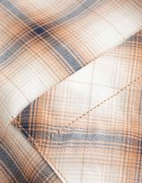 Bluse - Karomuster - hellbraun