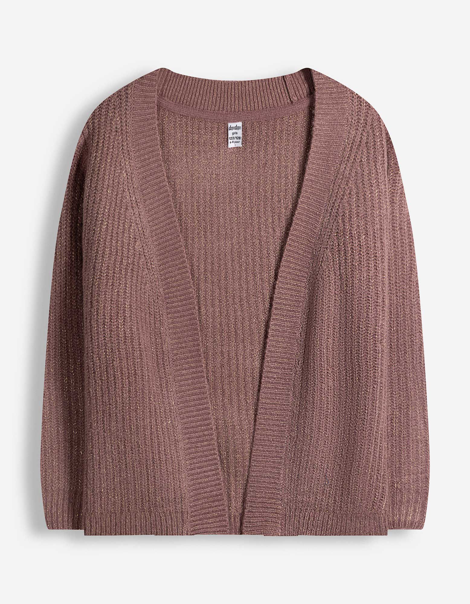 Set aus Strickjacke und Stricktop - 2er-Pack - Beere