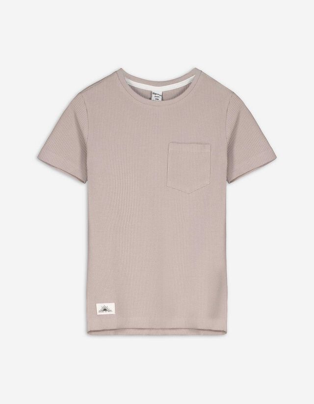 T-Shirt - Aufgesetze Taschen - beige