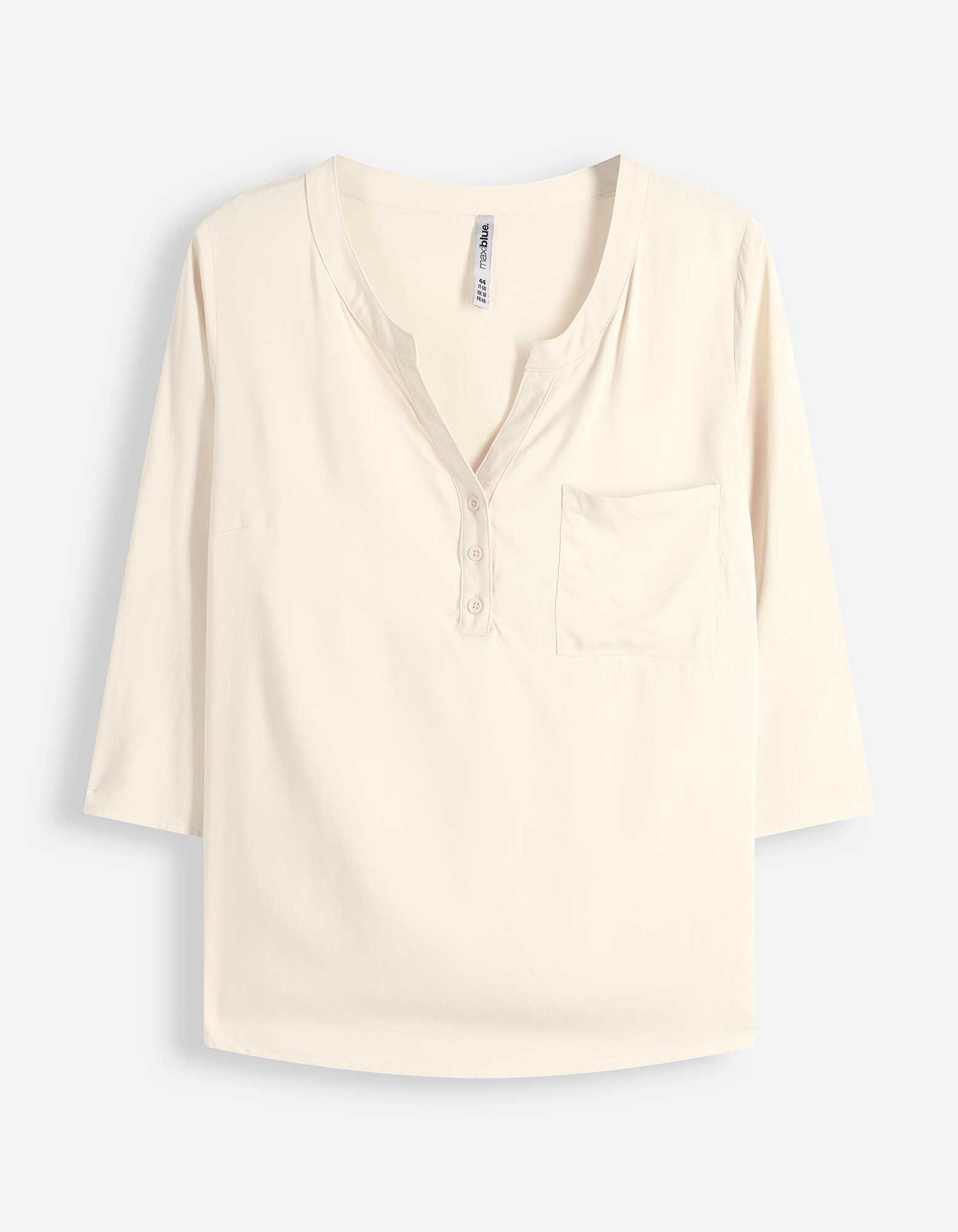 Bluse - Viskose - wei&szlig;
