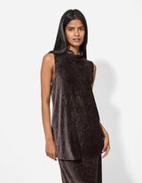 Longtop - Samt - dunkelbraun