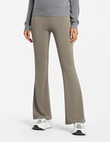 Pantaloni a zampa d'elefante - Coste sottili - verde scuro