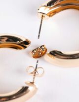 Ohrringe - einfarbig - goldfarben