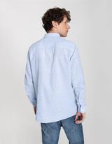 Camicia - Misto lino - blu