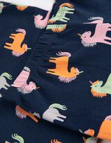 Pyjama Set aus Langarmshirt und Hose  - Einhorn - bronzefarben