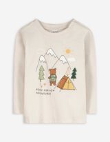 Langarmshirt - Print - weiß